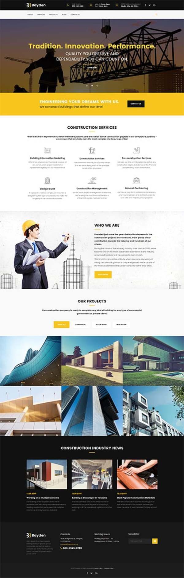 Bayden - Architecture& Construction Company Responsive WordPress Theme