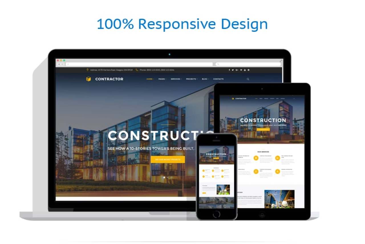 Contractor - Architecture& Construction Company WordPress Elementor Theme