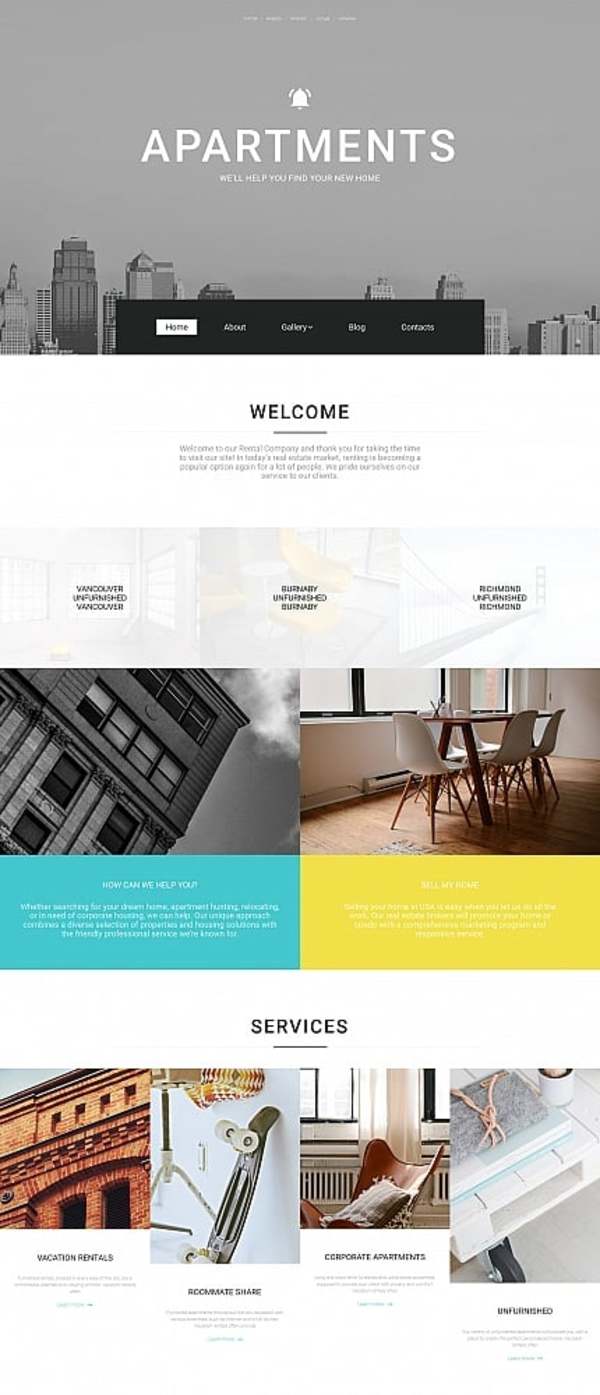 Commercial Real Estate Moto CMS 3 Template