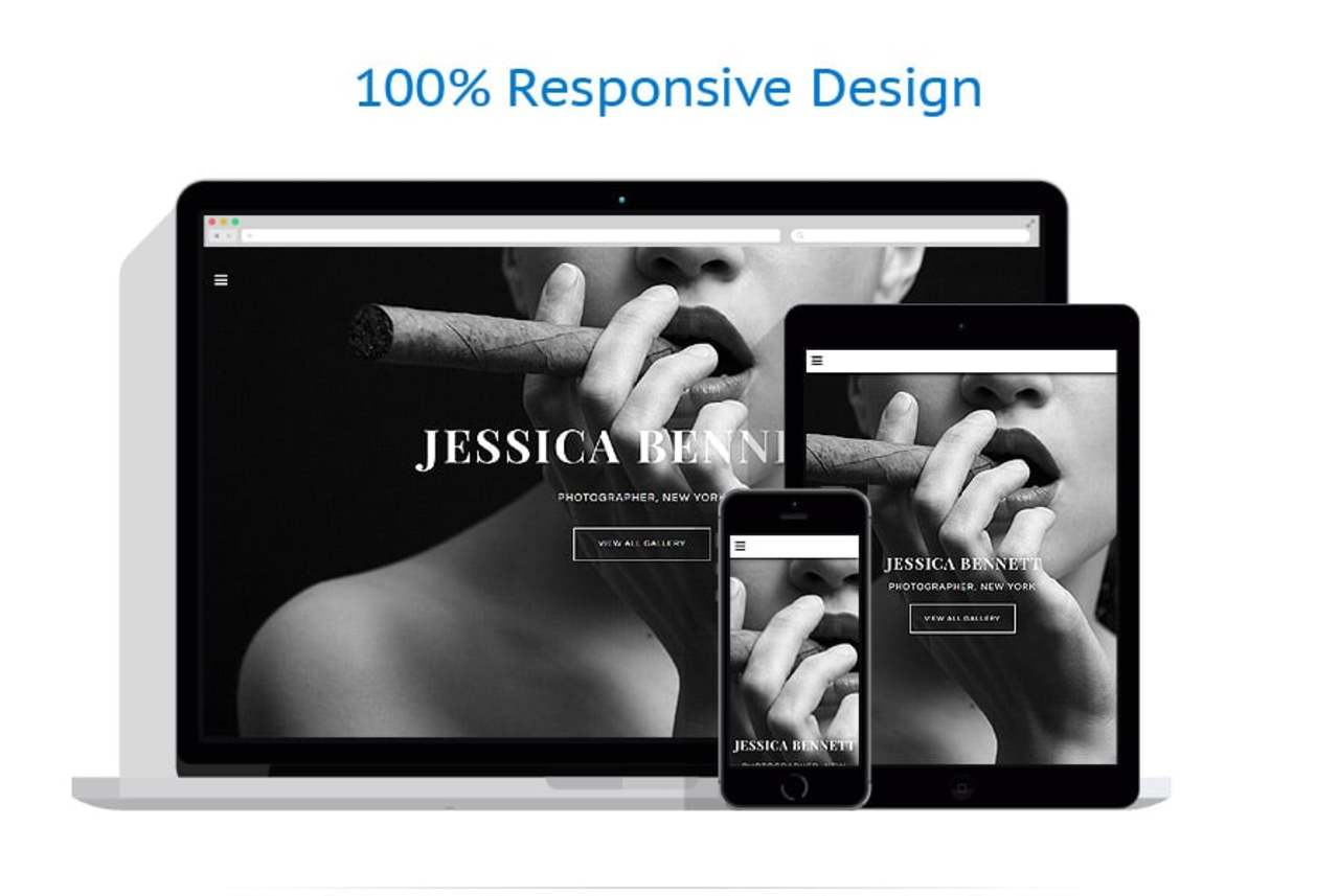 Jessica Bennett - Photographer Portfolio HTML5 Website Template