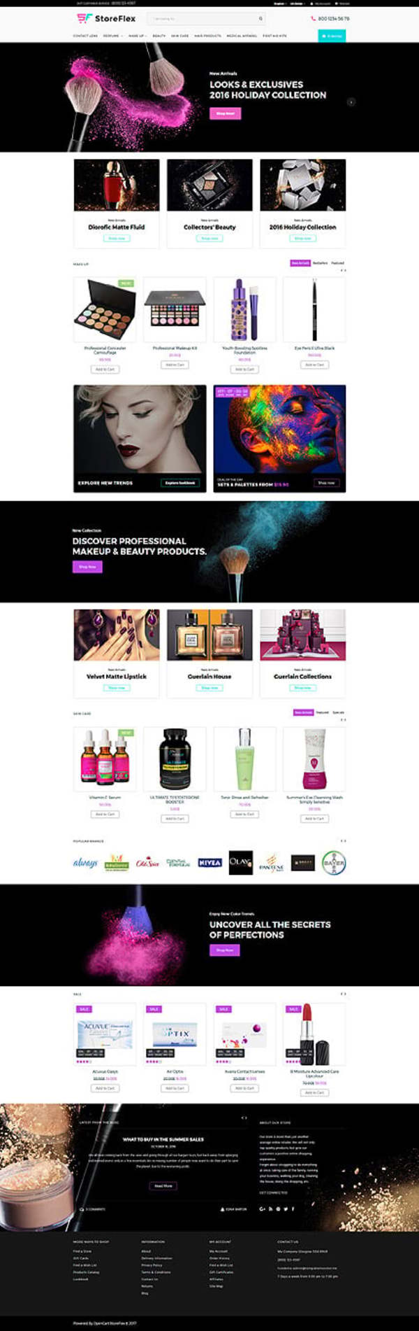 StoreFlex - Cosmetics Store Responsive OpenCart Template
