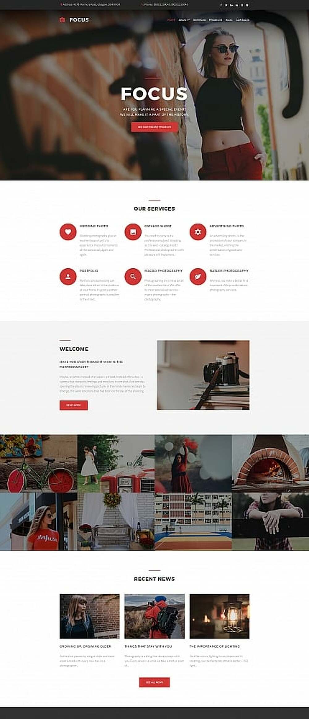 Focus -  Portfolio Photo Gallery Template