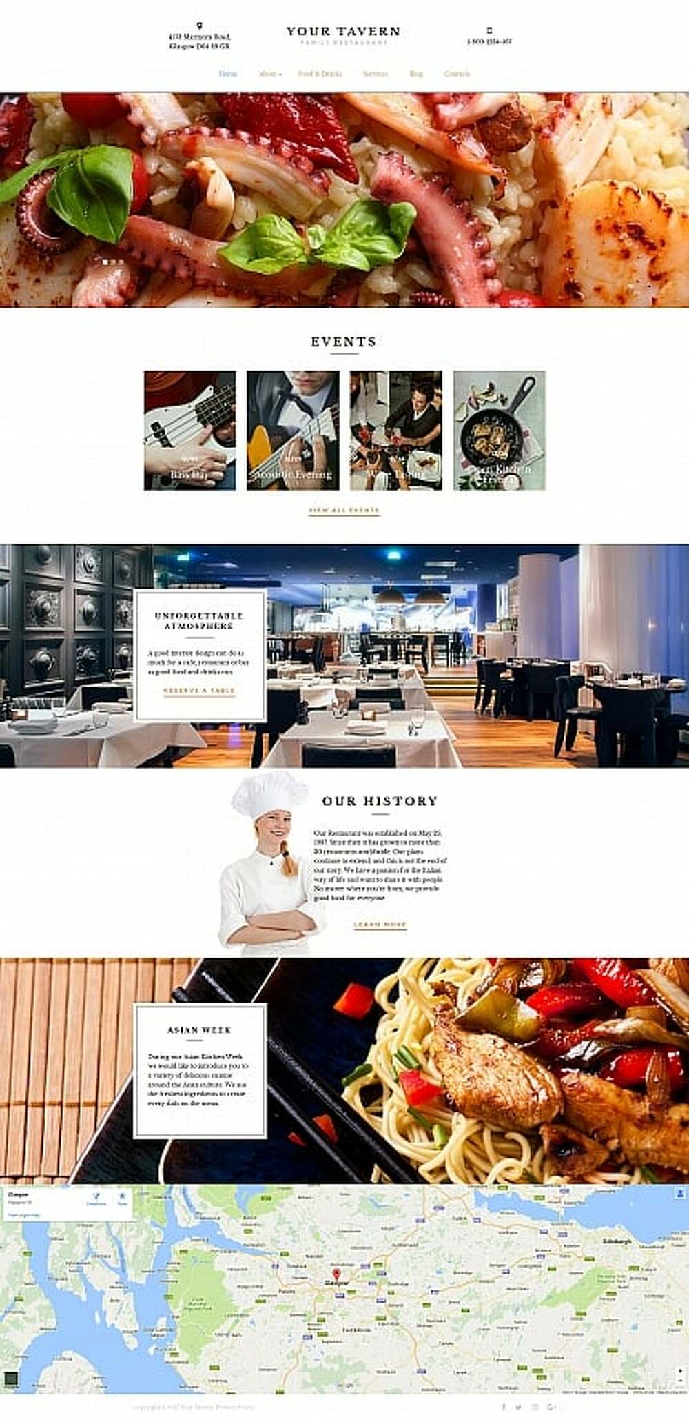 Your Tavern - Family Restaurant Moto CMS 3 Template