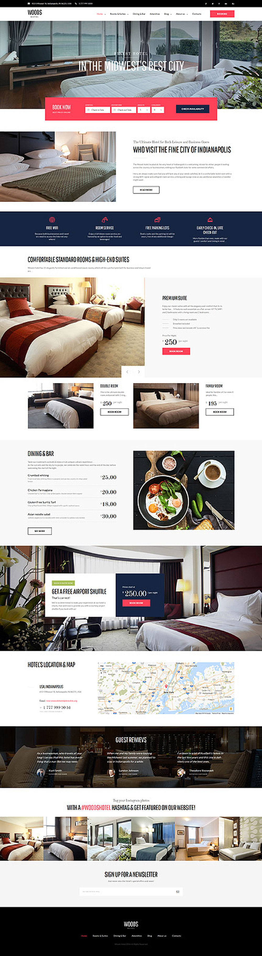 Woods Hotel - Hotel& Resort WordPress Theme