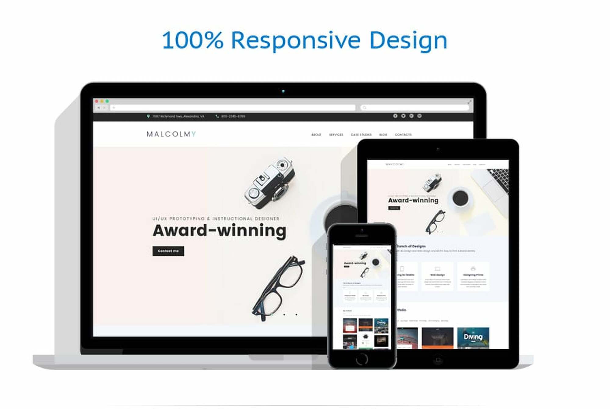 MalcolmY - Professional and Good-Looking Web Design Portfolio Templates