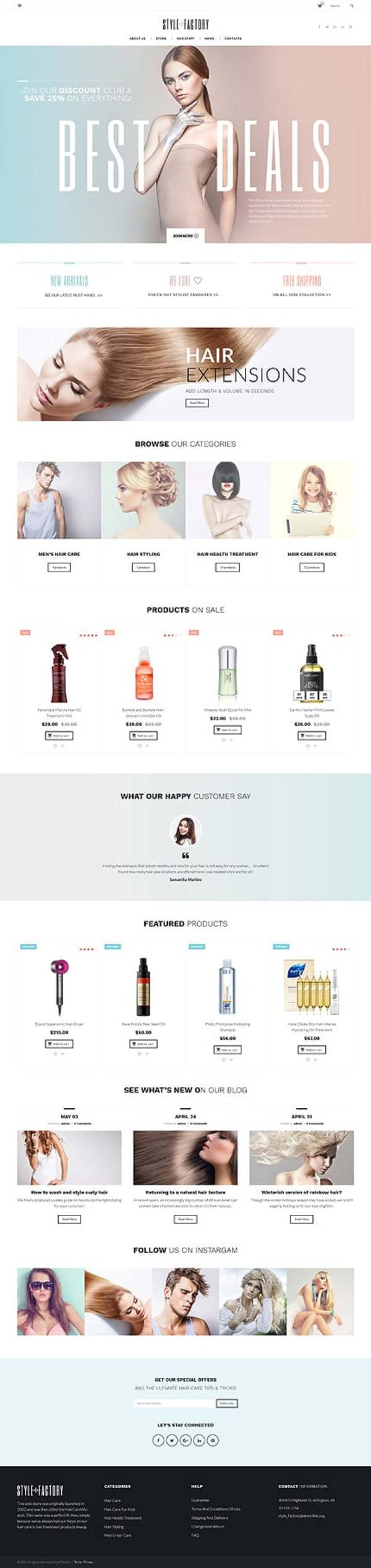 Style Factory - Hair Care& Hair Styling WooCommerce Theme