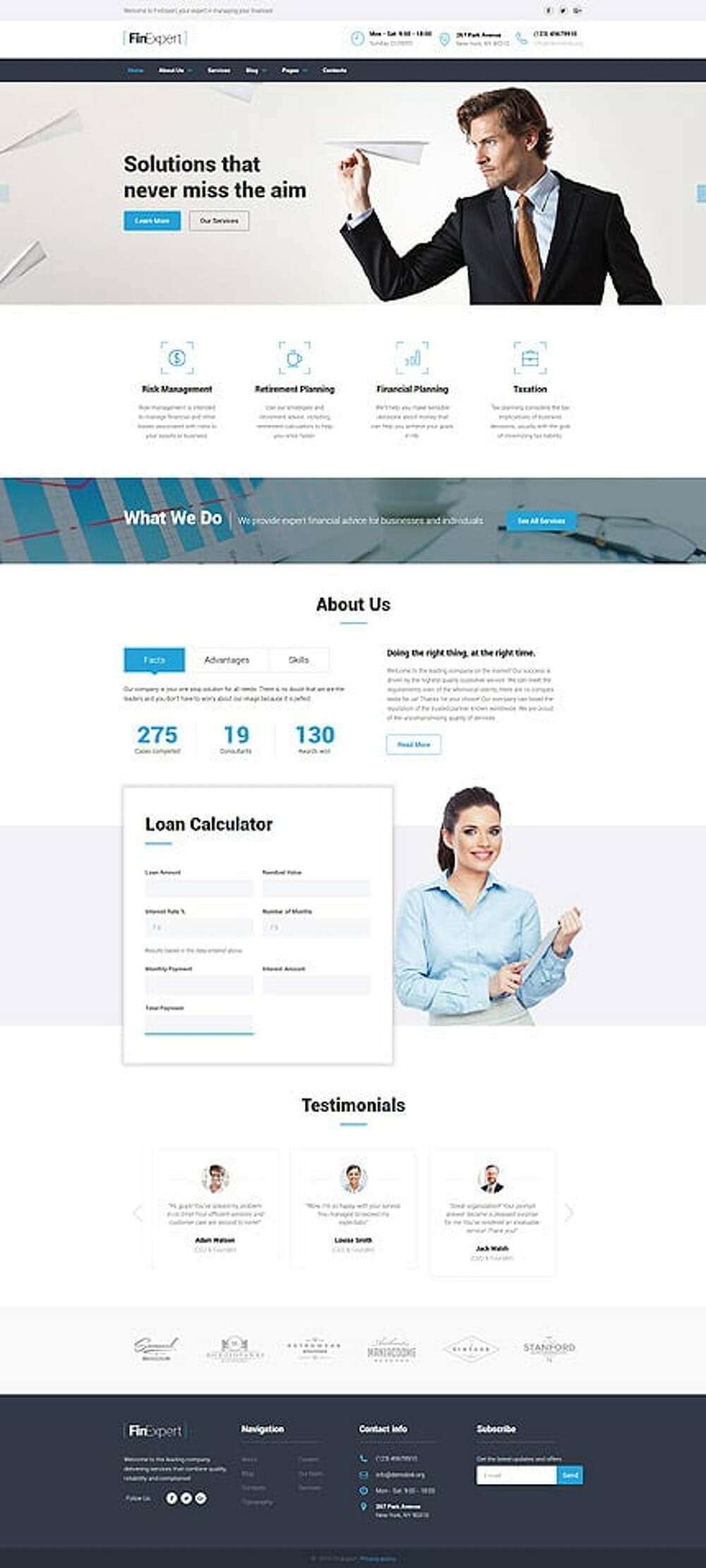 Financial Advisor - Responsive Website Template