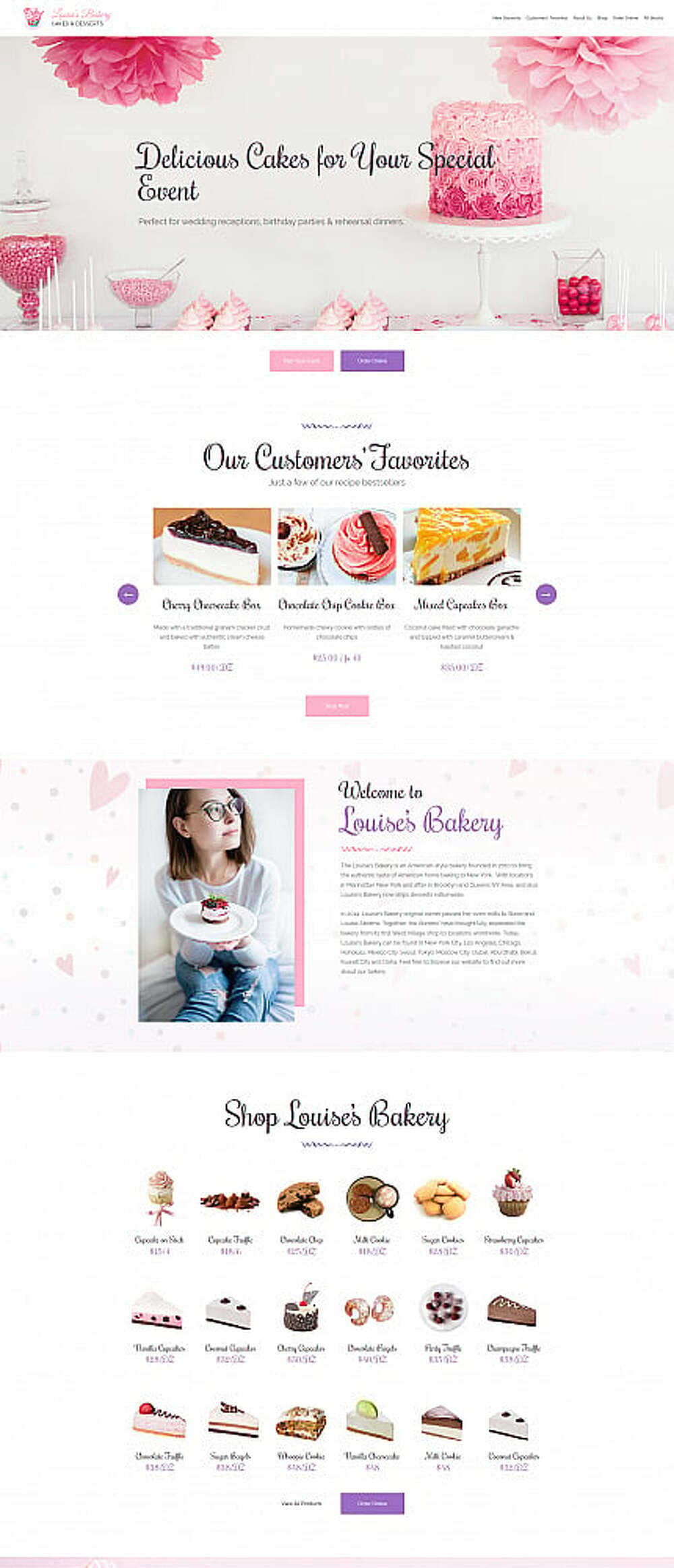 Bakery MotoCMS 3 Landing Page Template