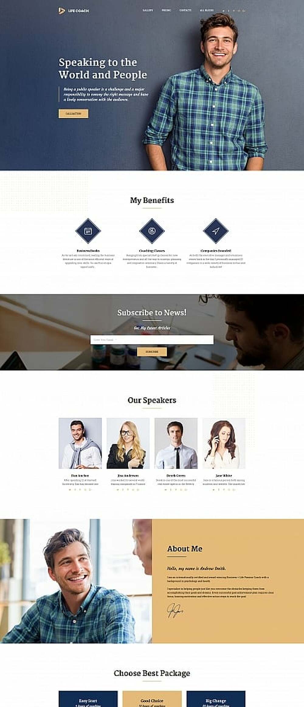 Life Coach MotoCMS 3 Landing Page Template