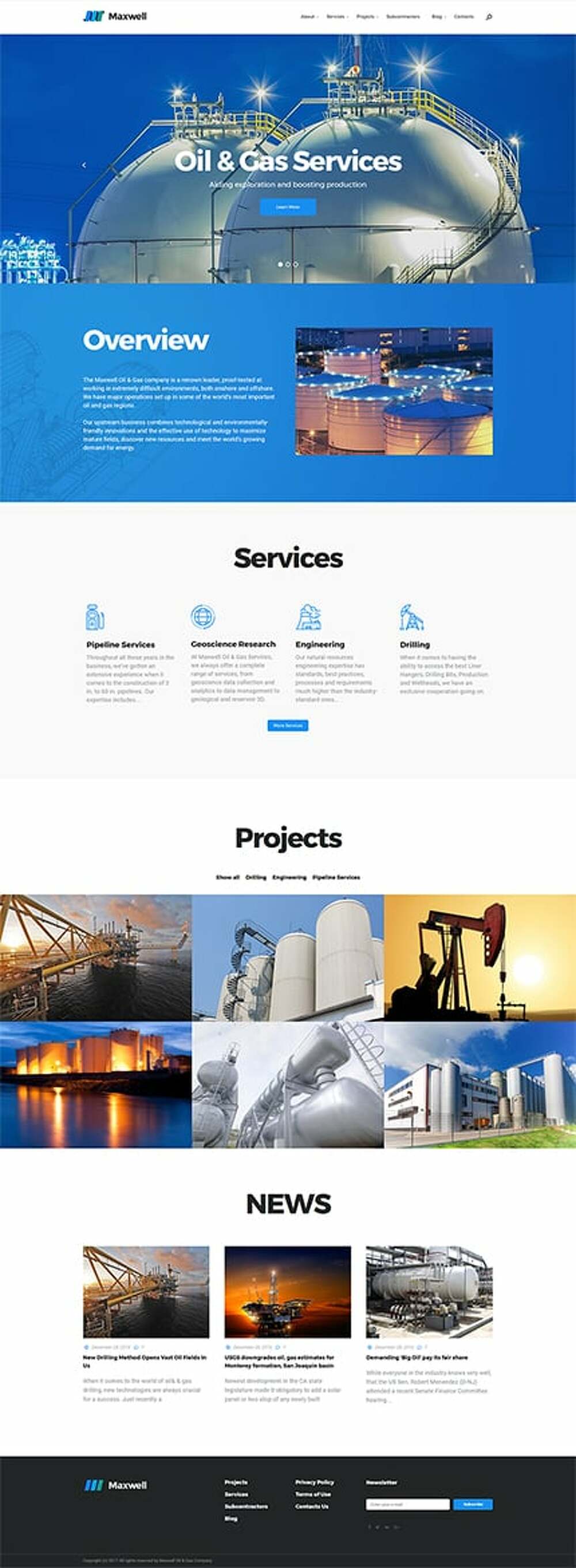 Petroleum - Oil& Gas Company Responsive WordPress Theme