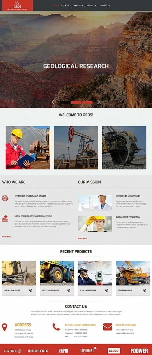 Industrial MotoCMS Website Template