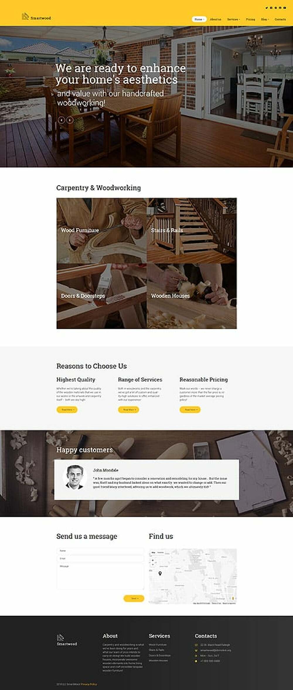 Smartwood - Carpentry& Woodworking WordPress Theme