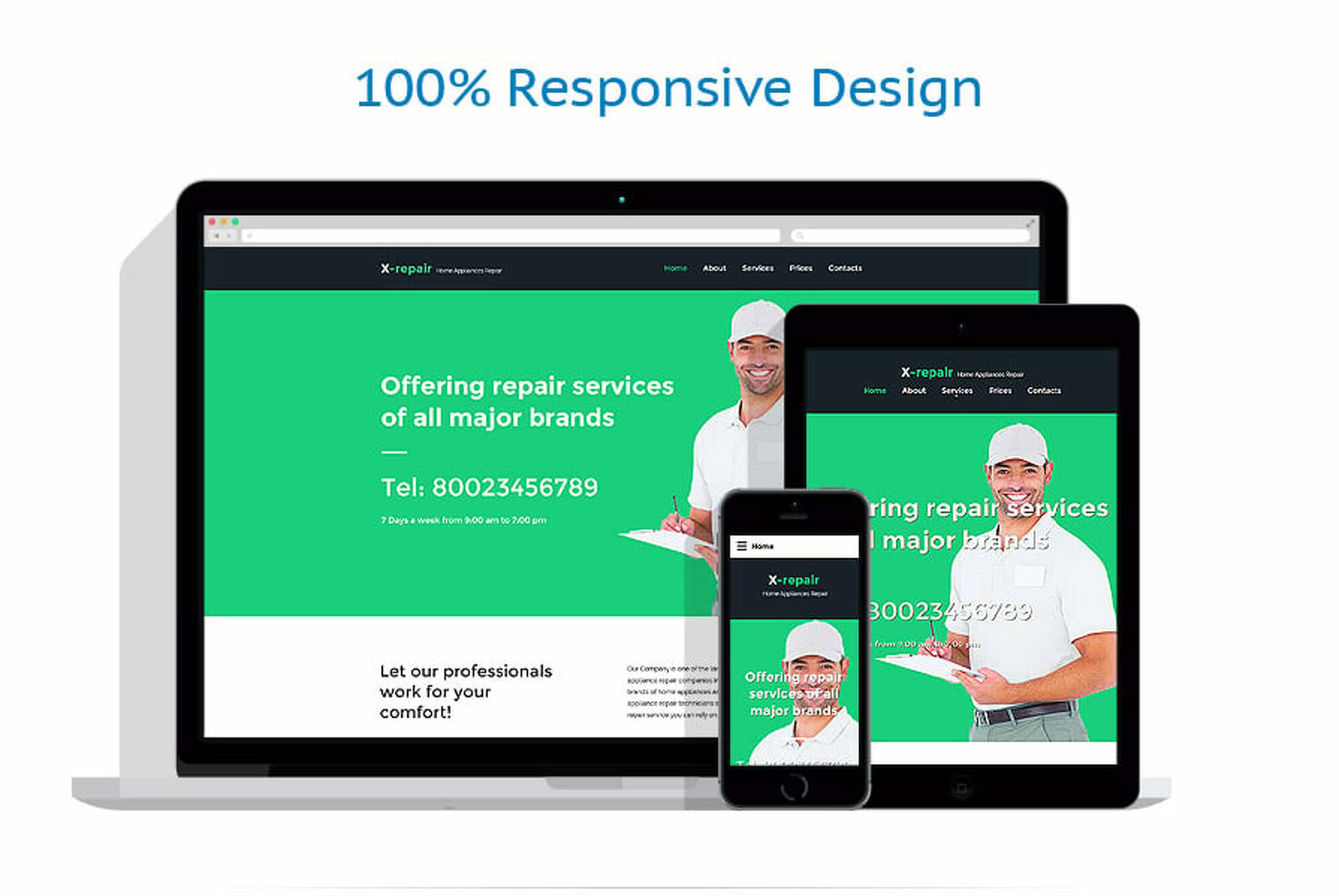 X repair Website Template