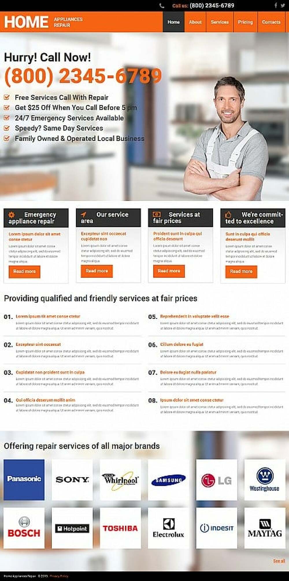 Home Repairs Moto CMS 3 Template