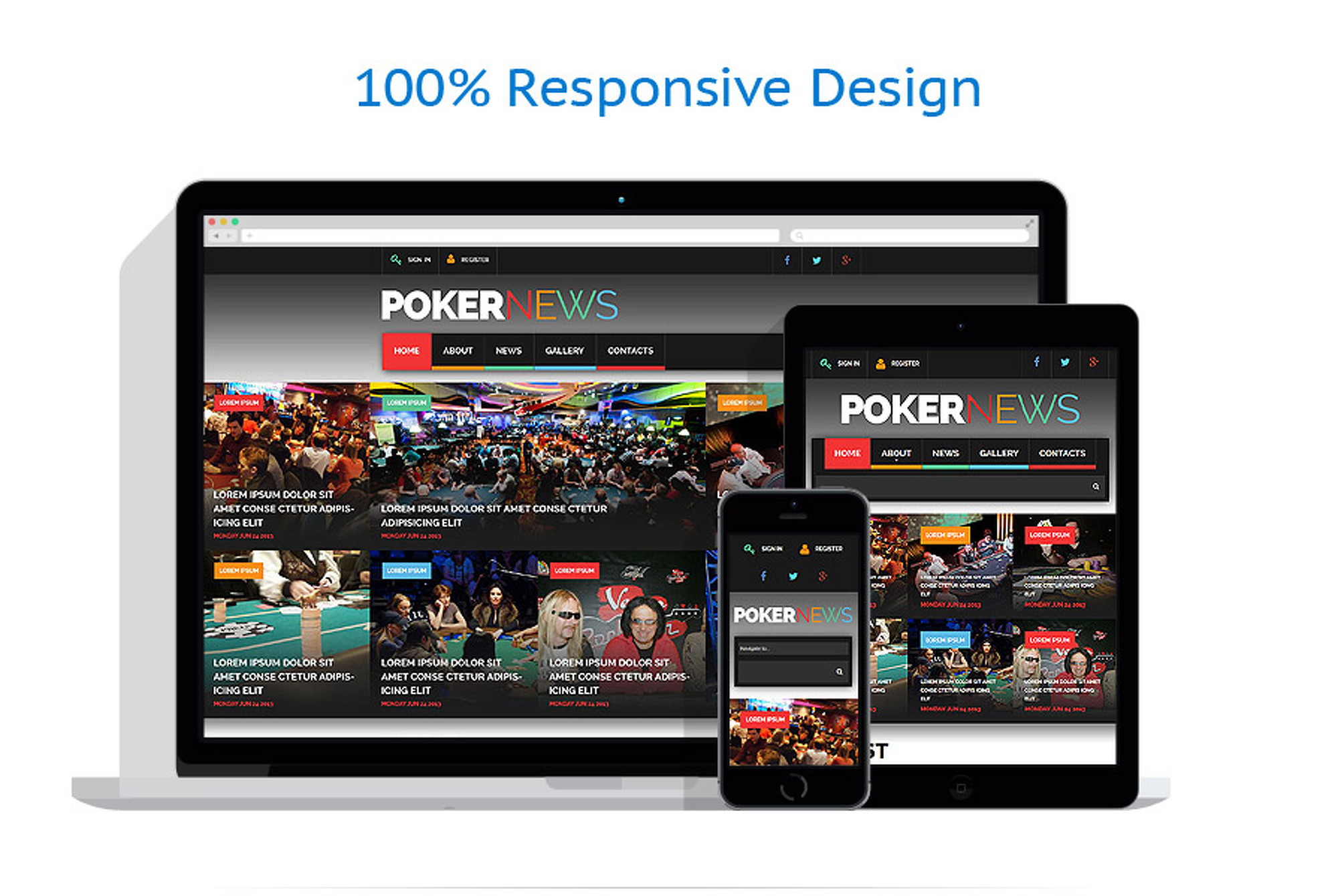 Online Poker  Layout