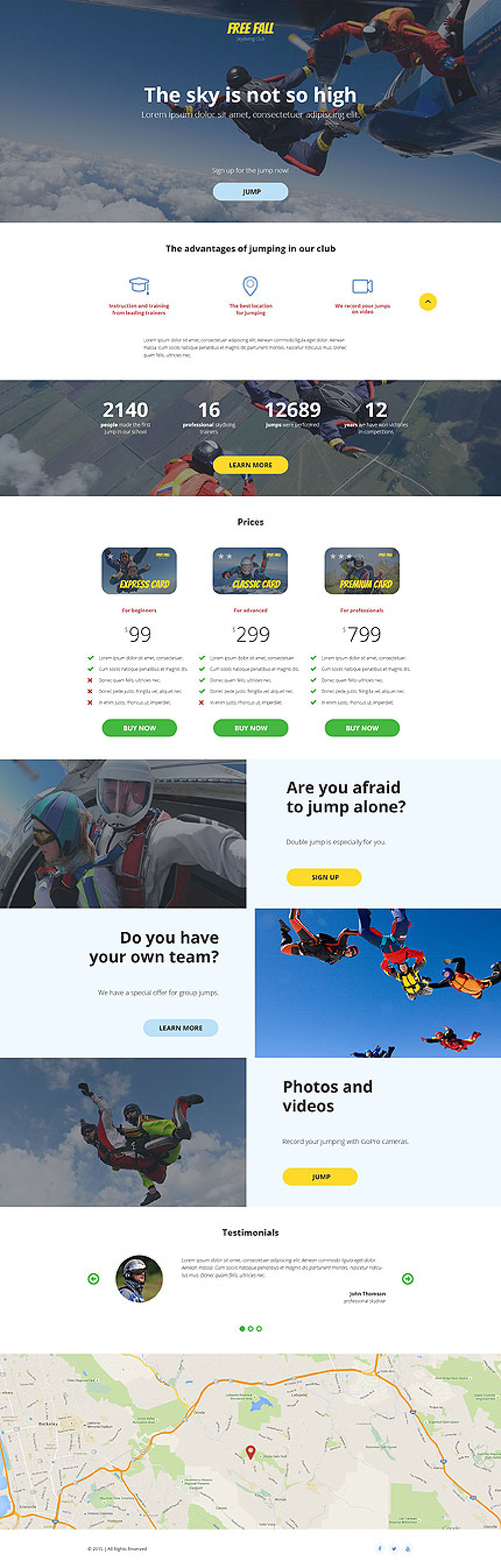 Skydiving  Layout